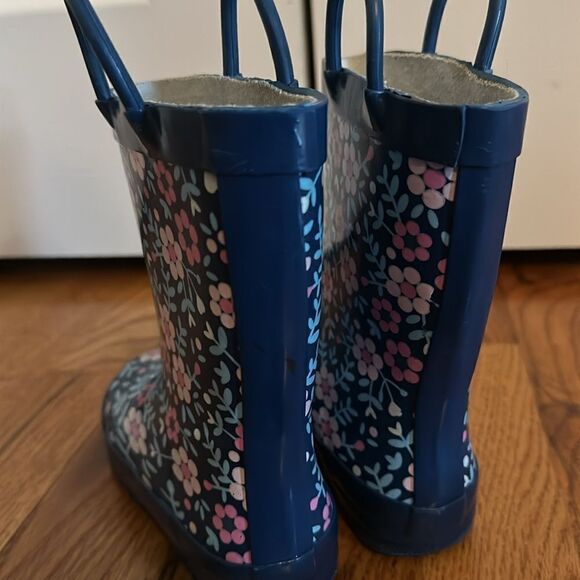 Chatties Kids Rainboot Rain Boots Shoes Flower Floral Blue size 9/10 - Picture 4 of 6
